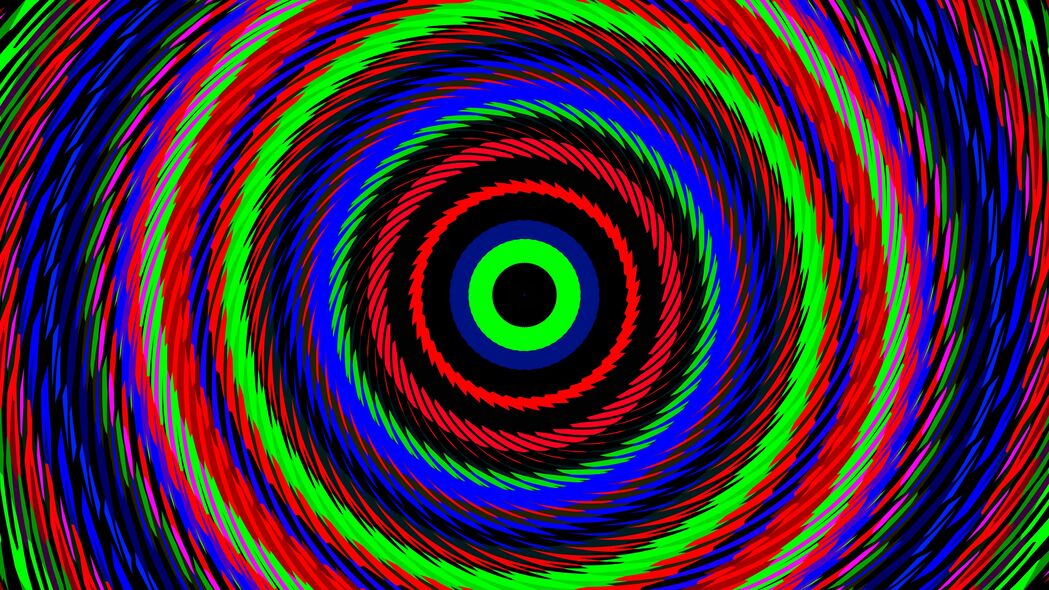 3840x2160 圆形 视错觉 彩色 抽象 4k壁纸 uhd 16:9