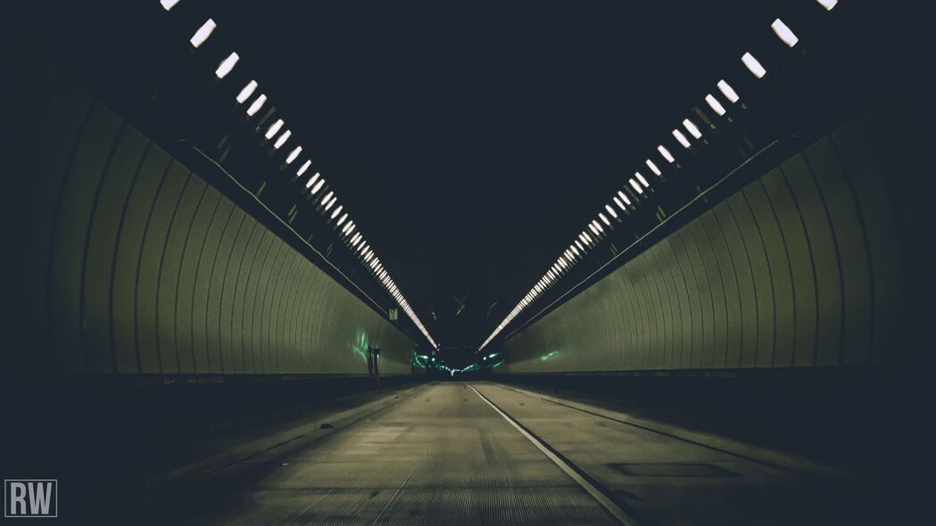 3840x2160 隧道 道路 照明 透视 4k壁纸 uhd 16:9