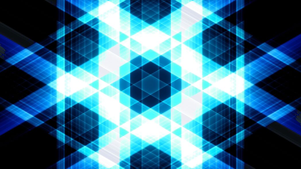 3840x2160 三角形 条纹 发光 抽象 蓝色 4k壁纸 uhd 16:9