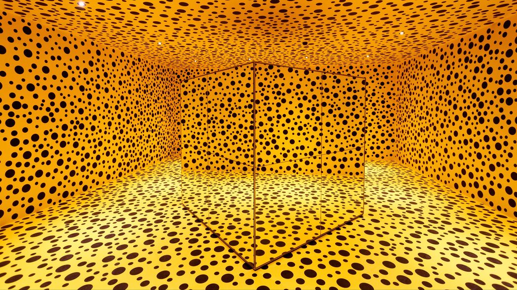 3840x2160 圆形 斑点 反射 迷宫 抽象 黄色 4k壁纸 uhd 16:9