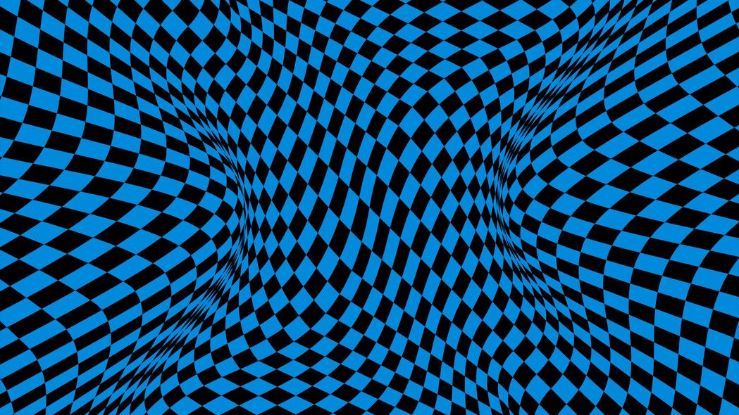 3840x2160 正方形 形状 失真 视错觉 蓝色 抽象 4k壁纸 uhd 16:9