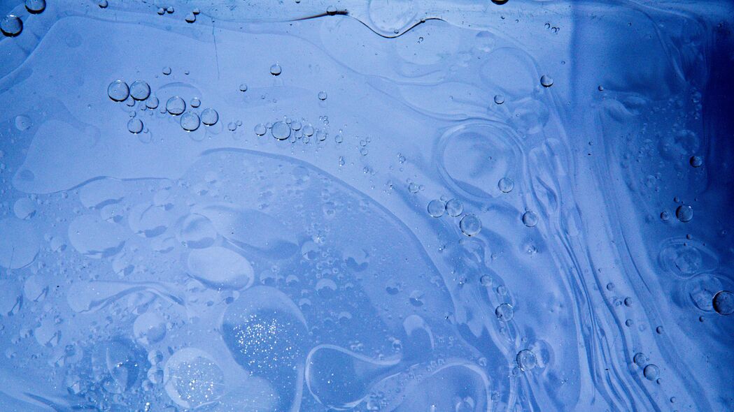 3840x2160 液体 气泡 抽象 蓝色 4k壁纸 uhd 16:9