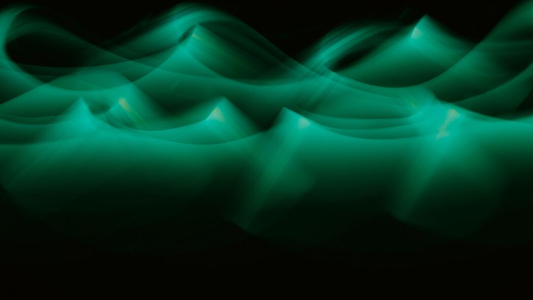 3840x2160 光 波浪 模糊 抽象 绿色 4k壁纸 uhd 16:9