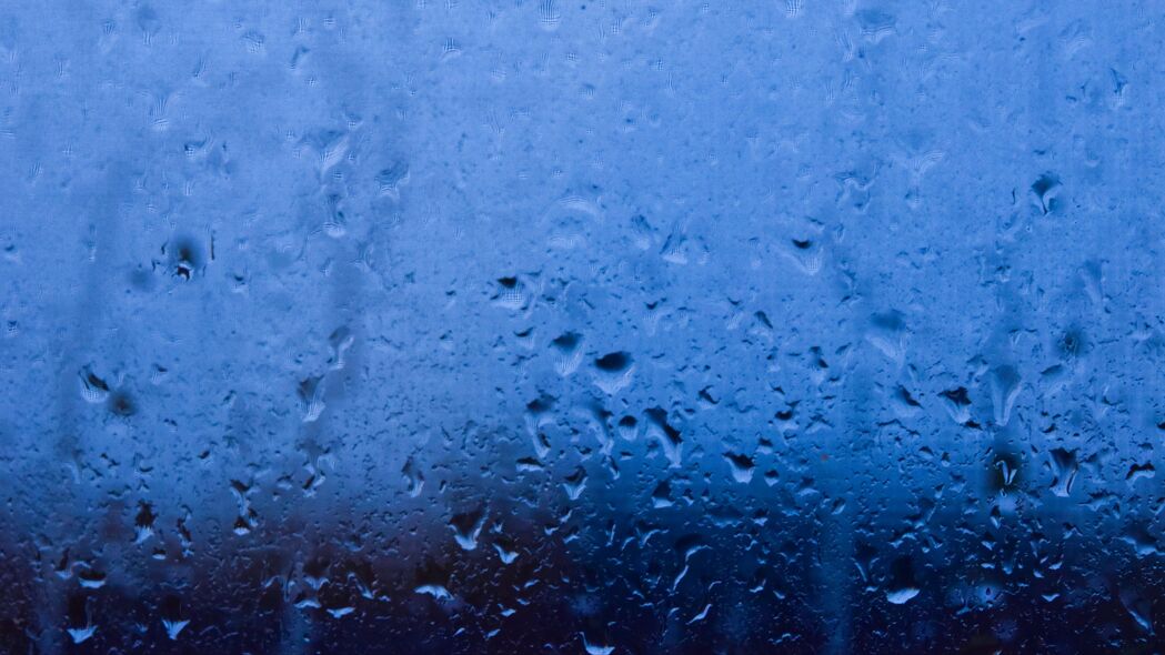 3840x2160 雨 玻璃 滴 湿 宏观 蓝色 4k壁纸 uhd 16:9