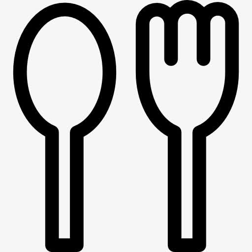 一个勺子和一个叉子图标