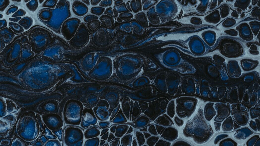 3840x2160 油漆 污渍 液体 斑点 抽象 蓝色 4k壁纸 uhd 16:9