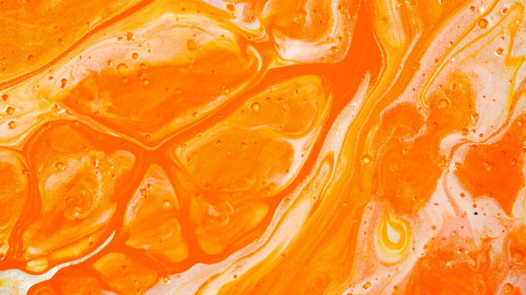 3840x2160 油漆 污渍 液体 宏观 橙色 抽象 4k壁纸 uhd 16:9