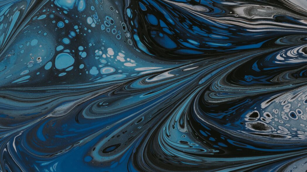 3840x2160 油漆 液体 混合 污渍 抽象 蓝色 4k壁纸 uhd 16:9
