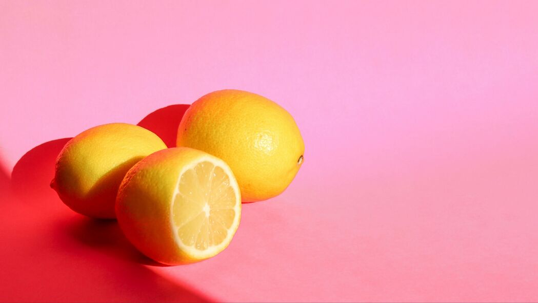 3840x2160 柠檬 水果 柑橘 黄色 粉红色 4k壁纸 uhd 16:9