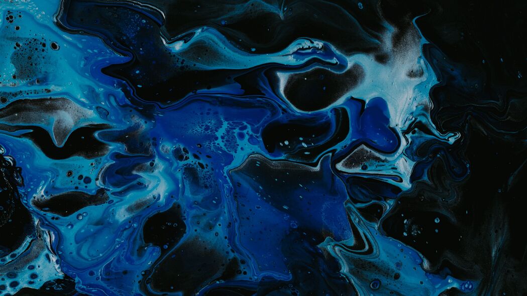 3840x2160 油漆 液体 流体艺术 污渍 蓝色 抽象 艺术 4k壁纸 uhd 16:9