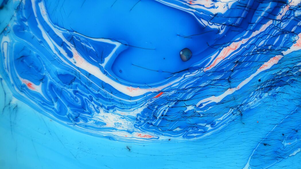 3840x2160 油漆 液体 污渍 斑点 蓝色 4k壁纸 uhd 16:9