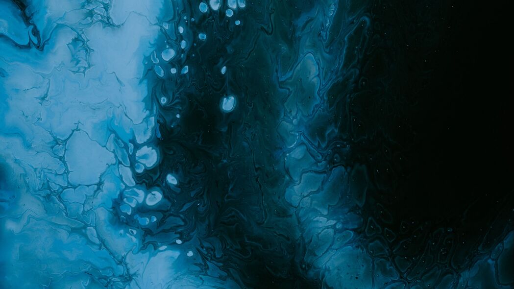 3840x2160 油漆 液体 流体艺术 污渍 蓝色 抽象 斑点 4k壁纸 uhd 16:9