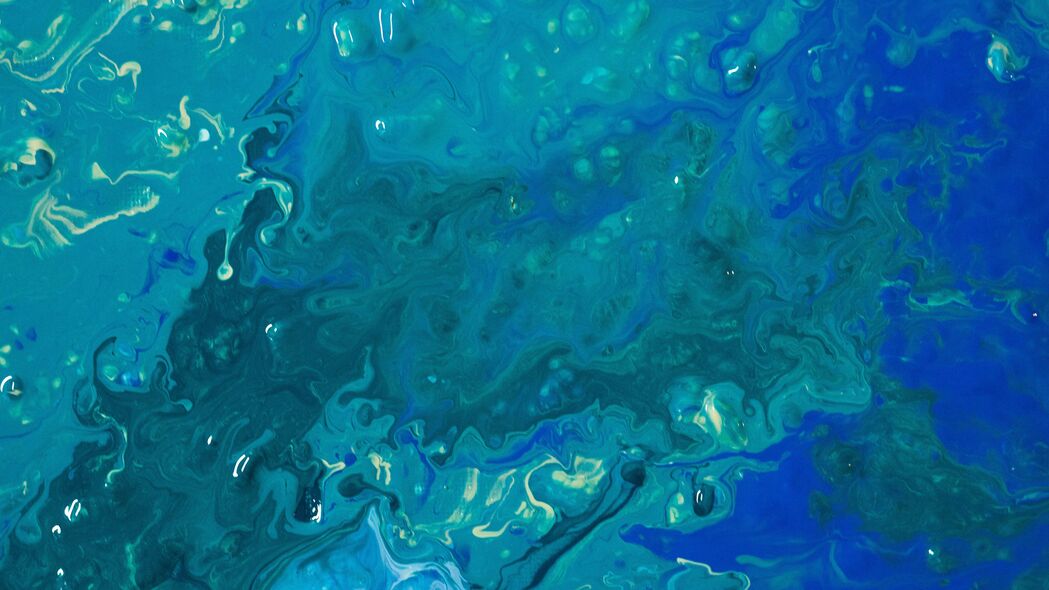 3840x2160 液体 油漆 污渍 流体艺术 蓝色 4k壁纸 uhd 16:9