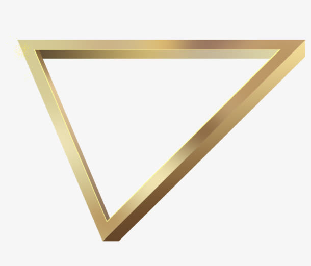 金色三角形立体框架