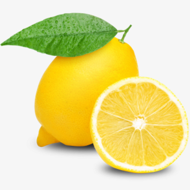 新鲜的切开的柠檬
