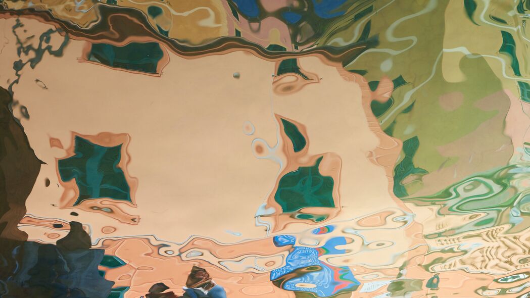 3840x2160 油漆 污渍 流体艺术 斑点 米色 4k壁纸 uhd 16:9