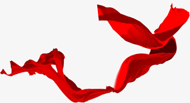 高清活动红色丝绸飘带