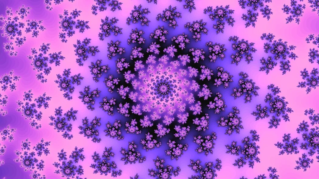 3840x2160 图案 抽象 分形 螺旋 紫色壁纸 背景