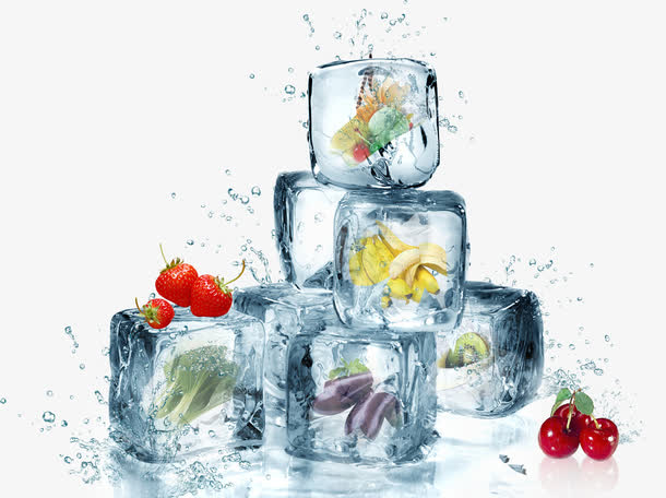 冰块 冰 冰山 冰冻 创意水果