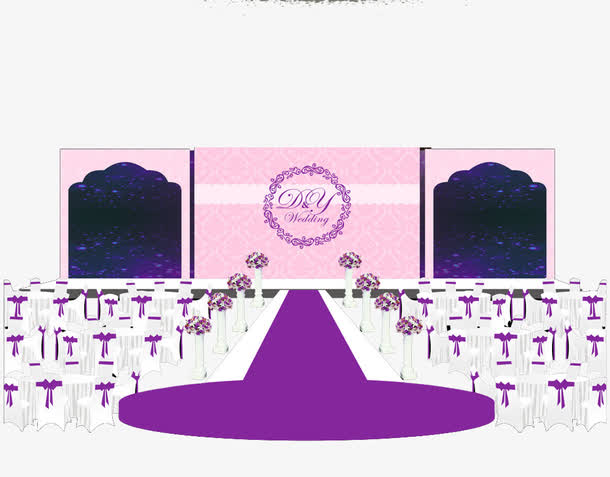 紫色婚礼会场