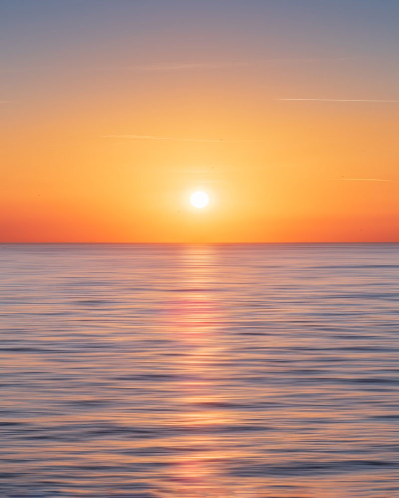 唯美海上夕阳日落