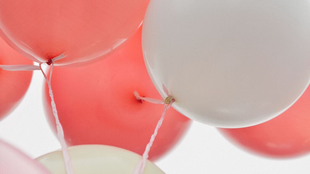 3840x2160 气球 气球 彩色 粉红色 白色 4k壁纸 uhd 16:9