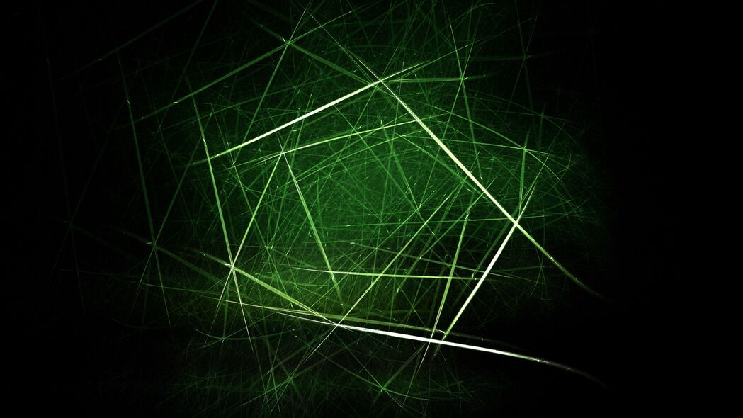 3840x2160 线条 笔划 交叉 缠结 绿色壁纸 背景