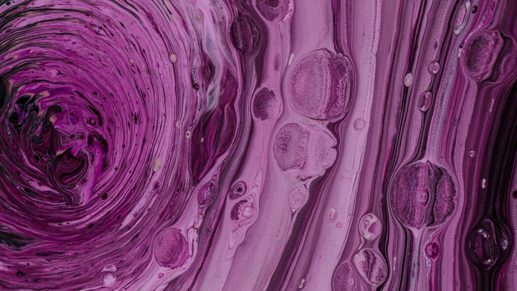 3840x2160 油漆 气泡 紫色 液体 抽象 4k壁纸 uhd 16:9