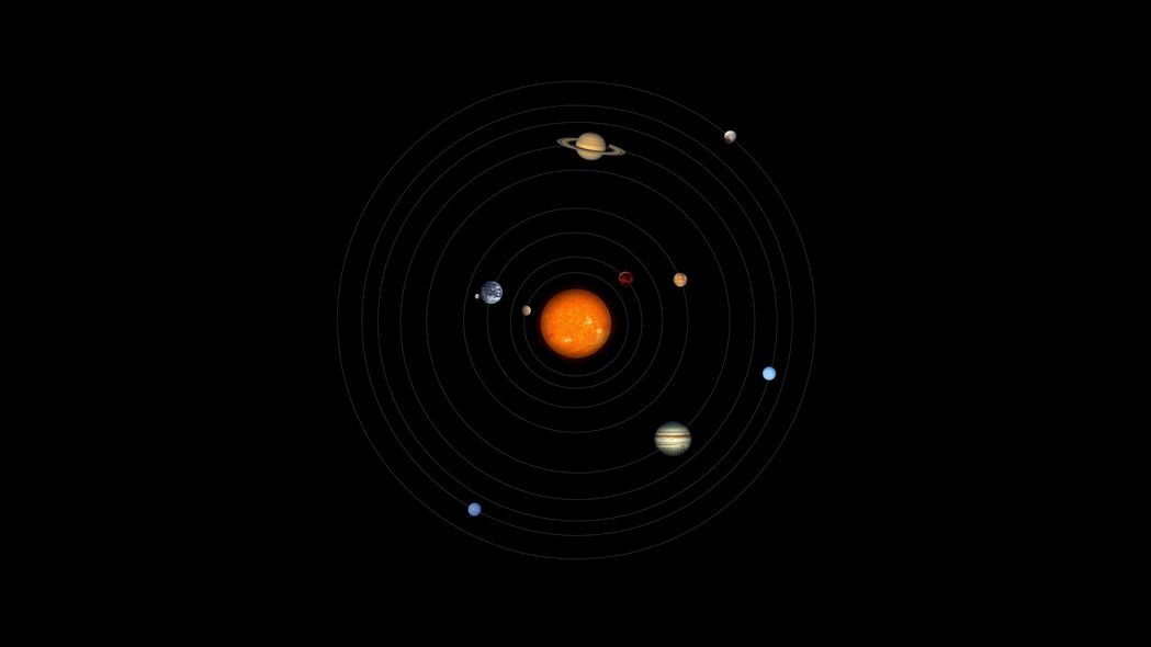 3840x2160 太阳系 行星 太空 天文学 圆圈 4k壁纸 uhd 16:9