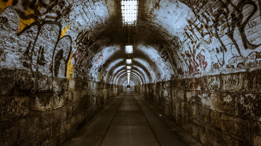 3840x2160 隧道 地下 废弃 照明 4k壁纸 uhd 16:9