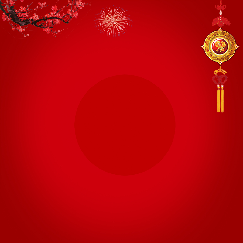 灯笼梅花红色新年节日背景