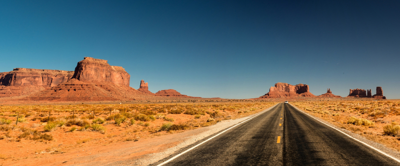 沙漠与公路摄影图