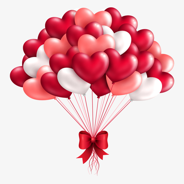 情人节素材心形气球