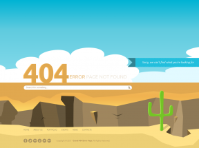 沙漠404动画页面模板下载