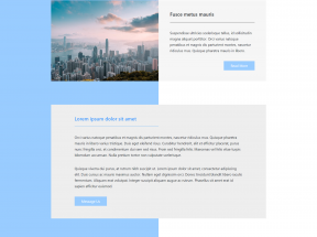 蓝白色极简双面设计bootstrap网站模板