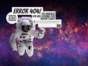 太空宇航员动画404页面模板