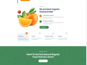 绿色小清新的农场有机食品网站html模板