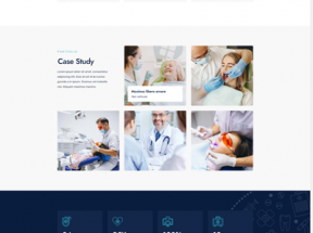 蓝绿色HTML牙科诊所医院网站模板