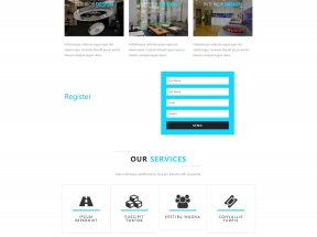 蓝色简洁现代风格室内设计网站模板