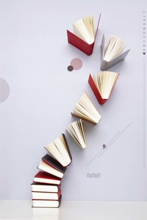 简洁读书片刻阅读海报设计